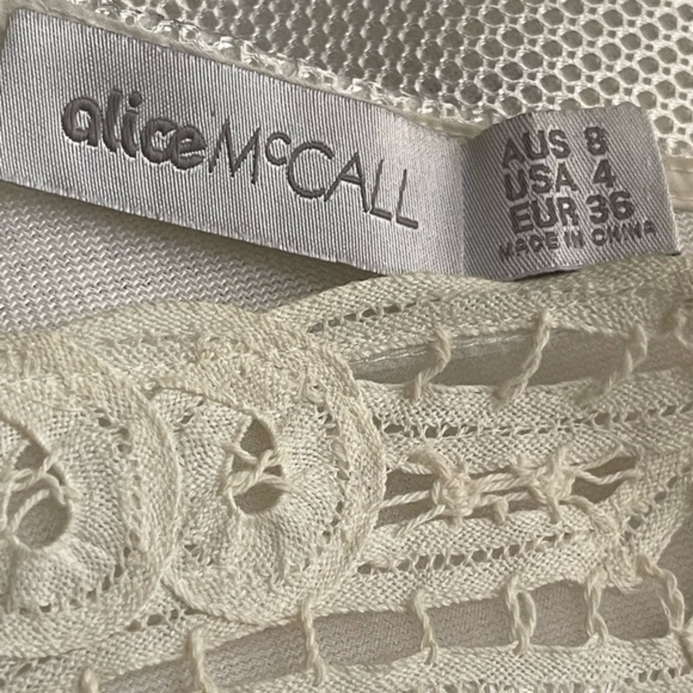 Alice McCall She Said She Said Lace Mini Dress White Bridal Reception Party Sz 4 - Picture 9 of 16